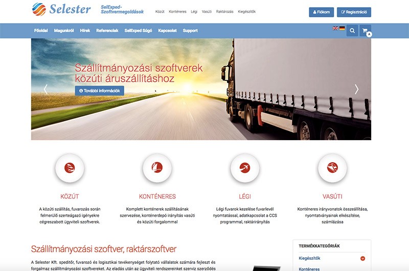 Joomla 2.5 frissítés és Virtuemart webshop fejlesztés a Selexped Kft. részére