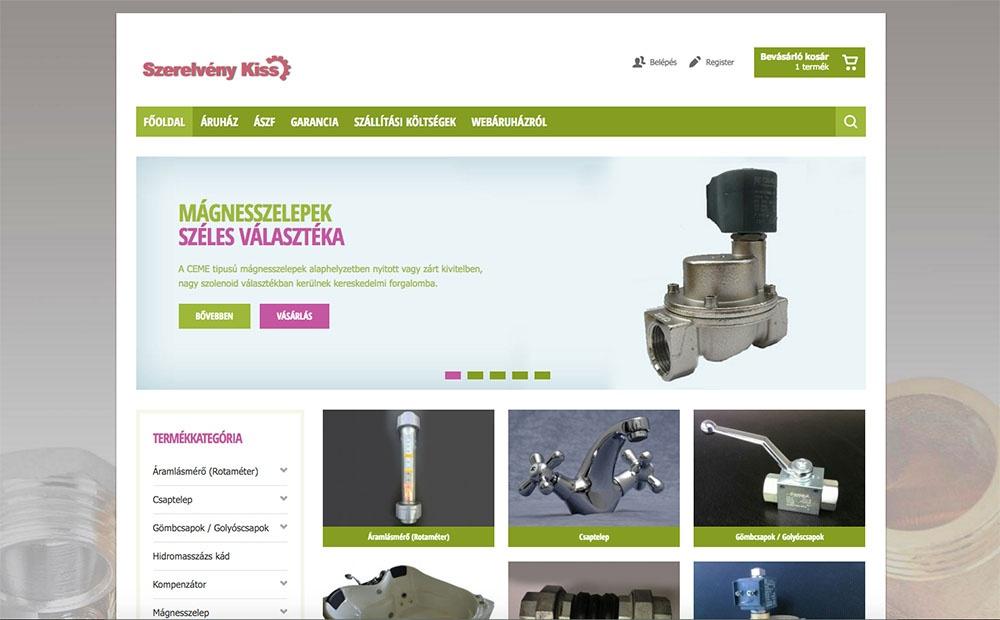 Joomla és Virtuemart fejlesztés a Szerelvénykiss áruház számára